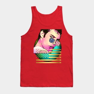 Retro Glare Glasses (with gold flag) Tank Top